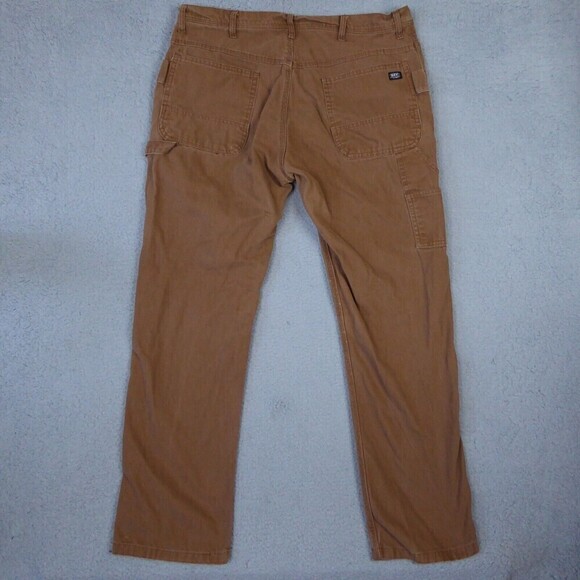 Key Pants Mens 38x34 Brown Dungarees Duck Heavyweight Cotton Carpenter Trucker - Picture 4 of 10